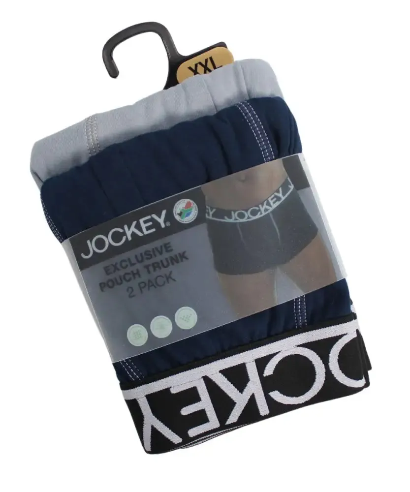 Mens Jockey 2 Pack Pouch Trunks