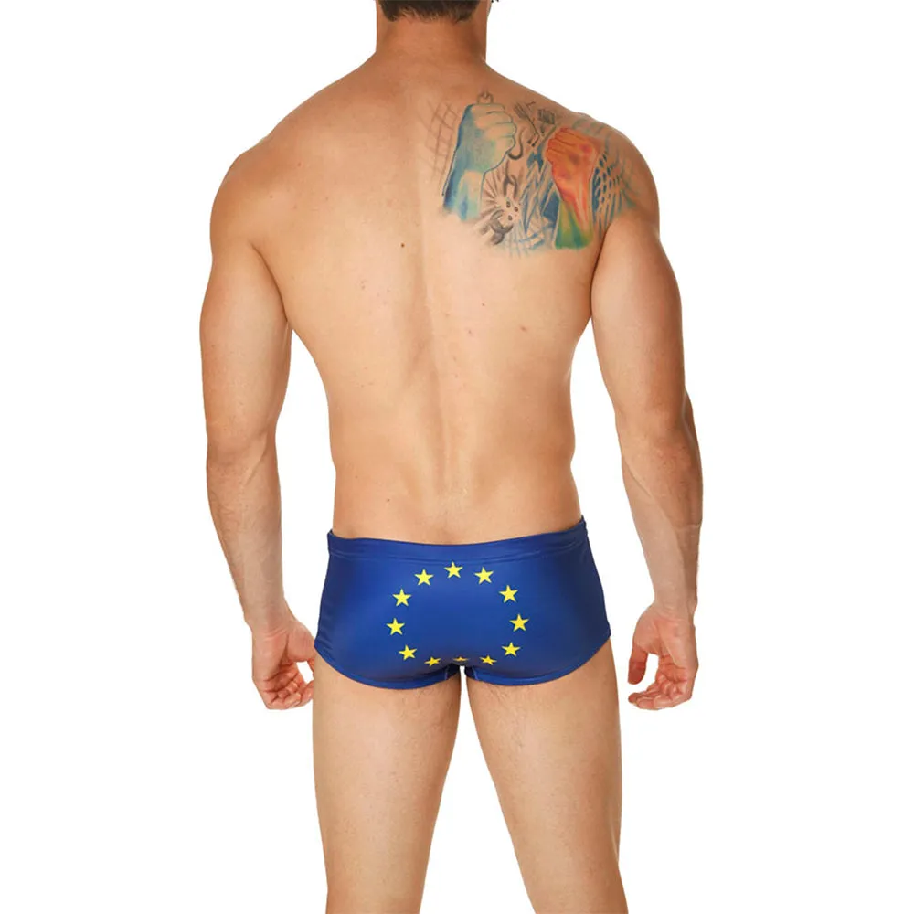 Mensuas MN8016 Europe Flag Swim Boxer