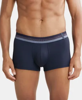 Microfiber Elastane Stretch Rib Solid Trunk with StayDry Treatment - Midnight Navy