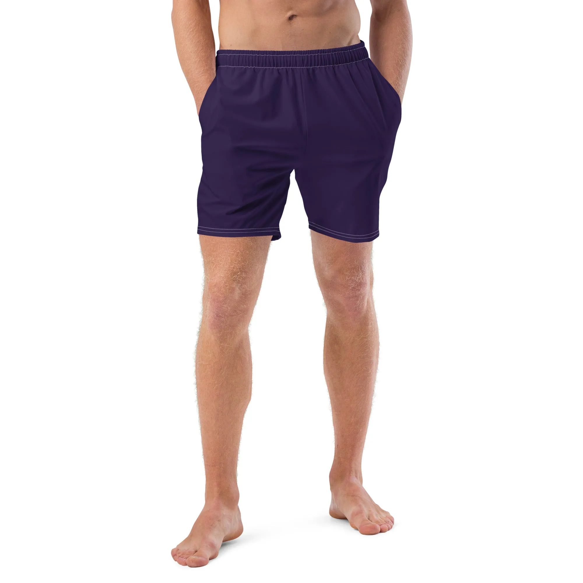 Midnight Blue Swimming Trunks With Rainbow Pocket