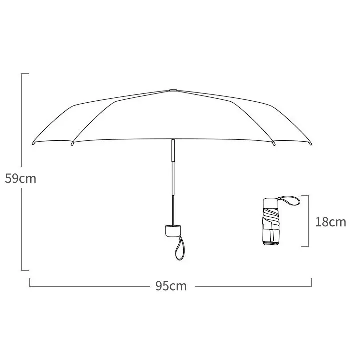 Mini Pocket Umbrella UV Protection