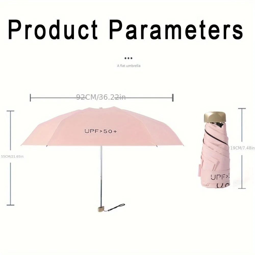 Mini Umbrella With UV Protection, Small Folding Pocket Umbrella, Ultraviolet Protection Umbrella