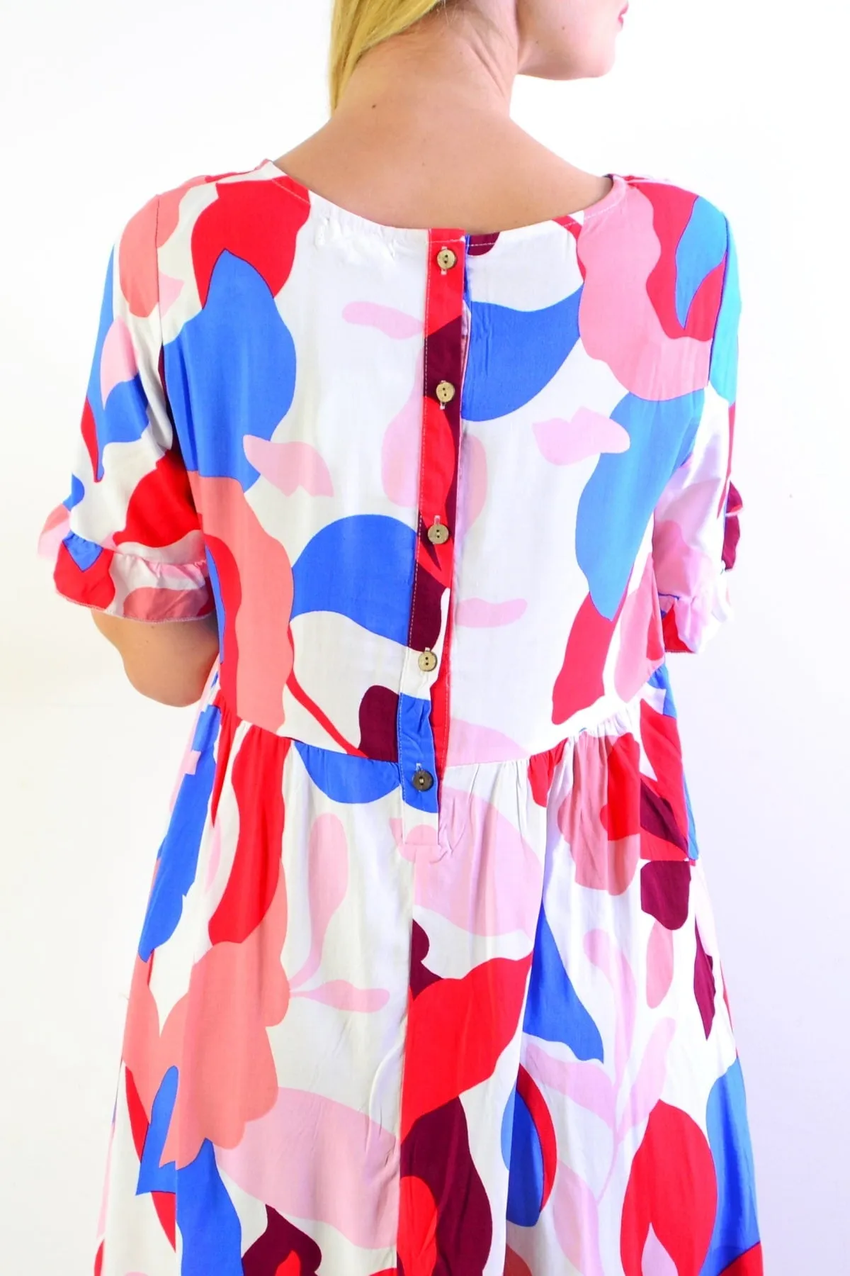 Multicolour Abstract Summer Dress