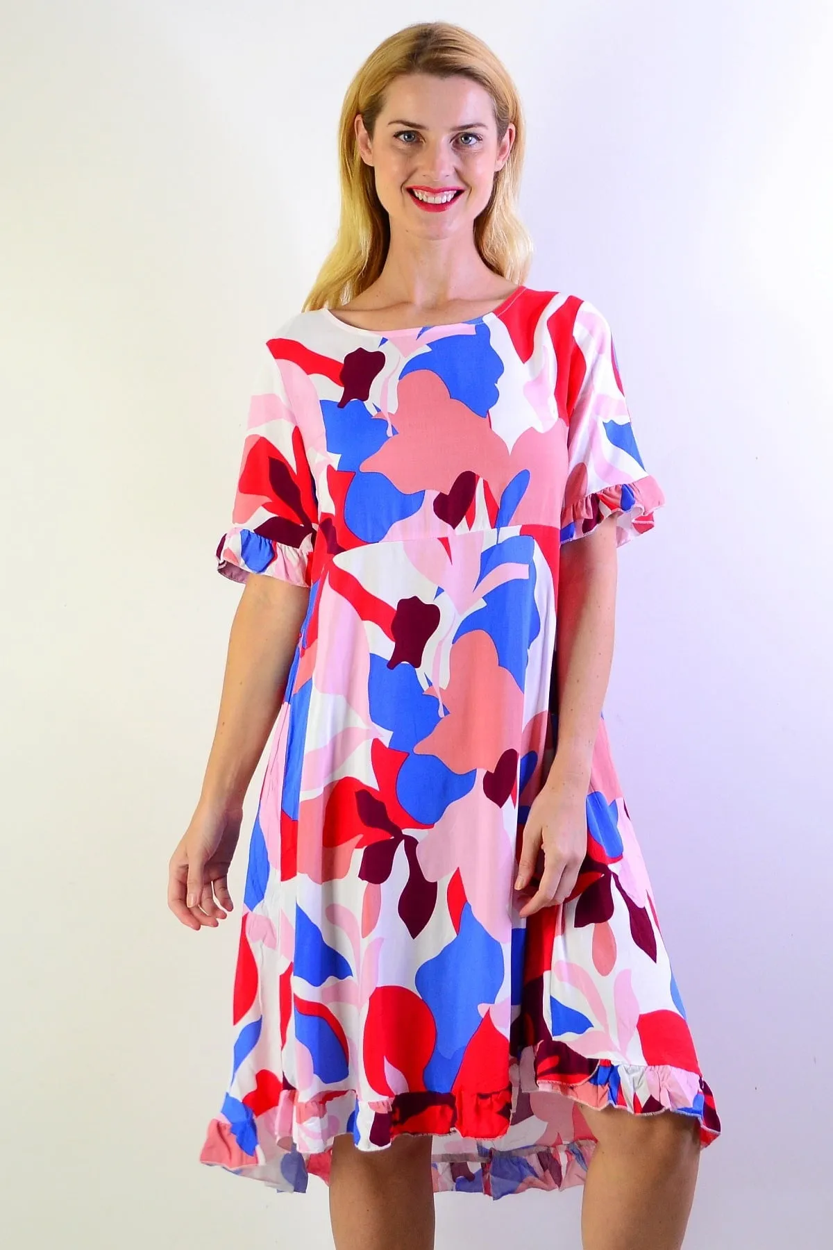 Multicolour Abstract Summer Dress