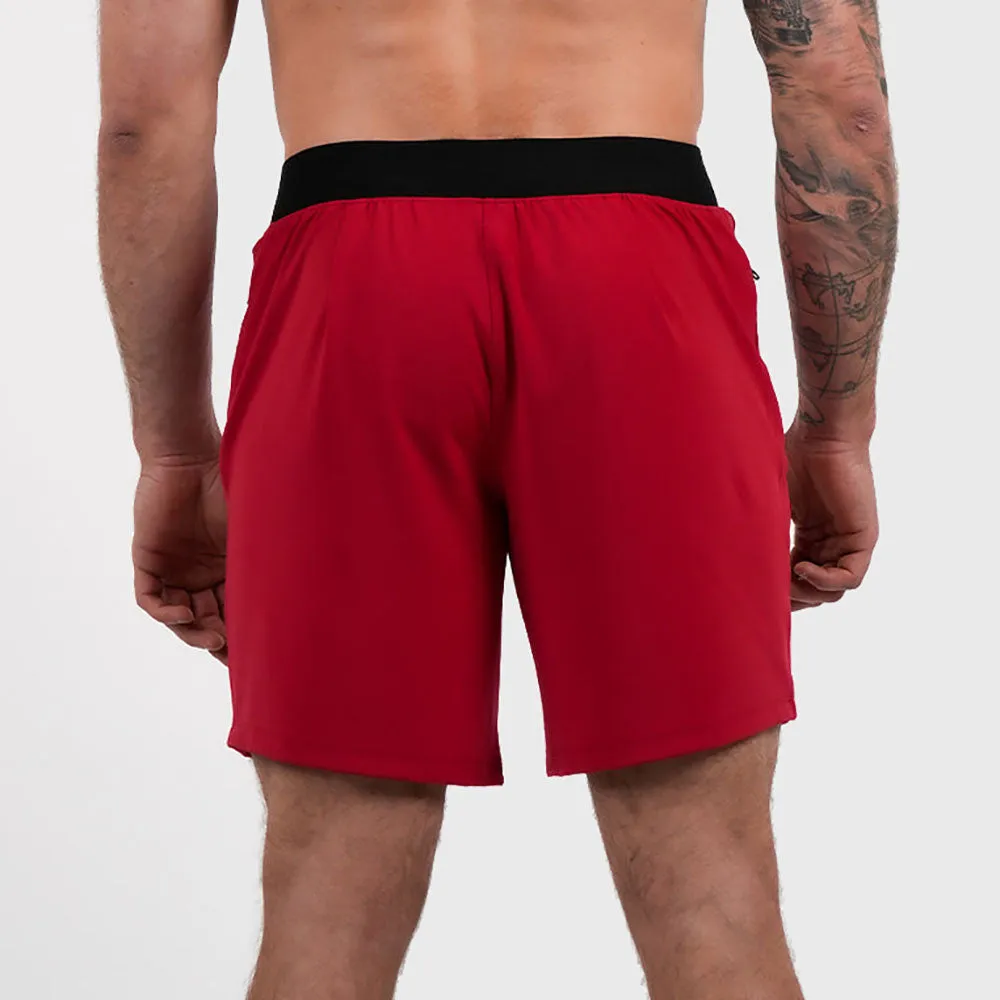 Northern Spirit - CROSSFIT® KNIGHT MEN STRETCH SLIM FIT SHORT 7-INCH - CARMINE