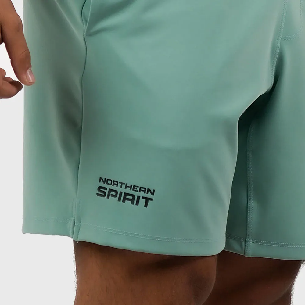 NORTHERN SPIRIT - HUNTER MEN STRETCH REGULAR SPORT SHORT 8" - SHALE GREEN