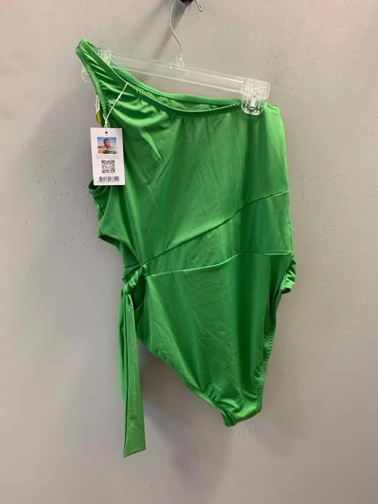 NWT LIBERTY & JUSTICE Swimwear Size XL LIME 1 PC Swimsuit