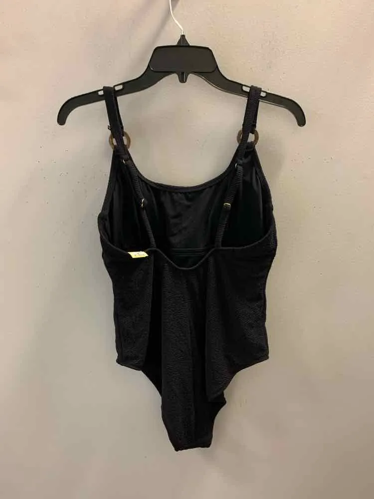 NWT SHADE SHORE Swimwear Size L Black 1 PC Swimsuit