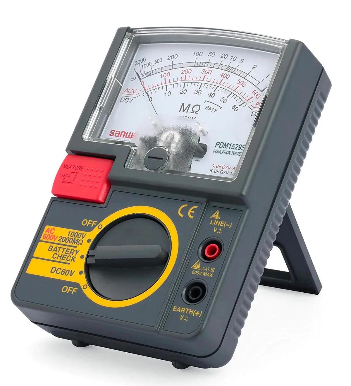 PDM1529S | 1000V / 500V / 250V Analog Insulation Tester / Portable Insulation Resistance Meter