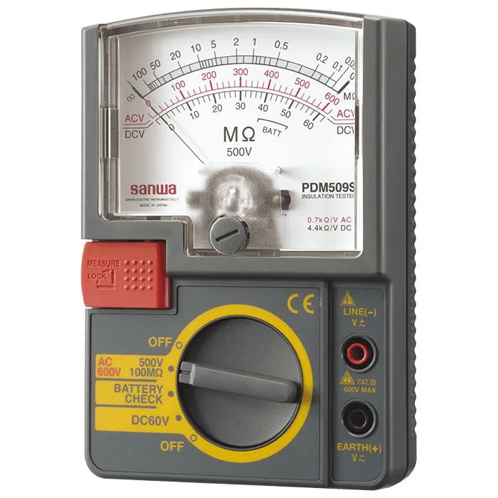 PDM509S | Analog Insulation Tester 500V / 100MΩ Single Range