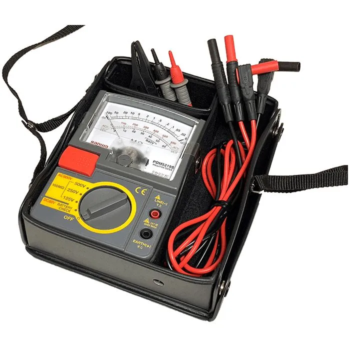 PDM5219S | 125V / 250V / 500V Analog Insulation Tester / Portable Insulation Resistance Meter