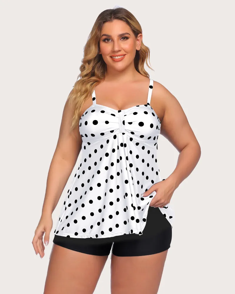 Retro Sailor Stripe Dot Tankini Set