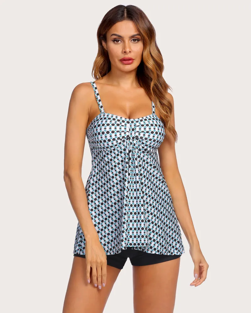 Retro Sailor Stripe Dot Tankini Set