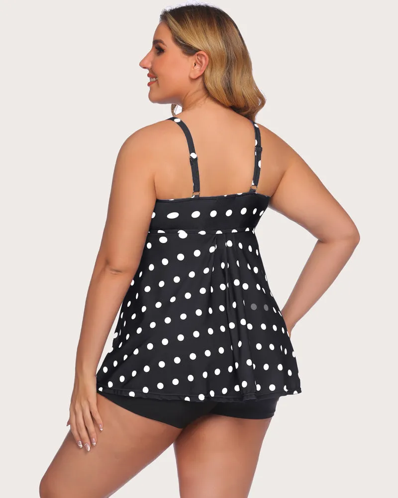 Retro Sailor Stripe Dot Tankini Set