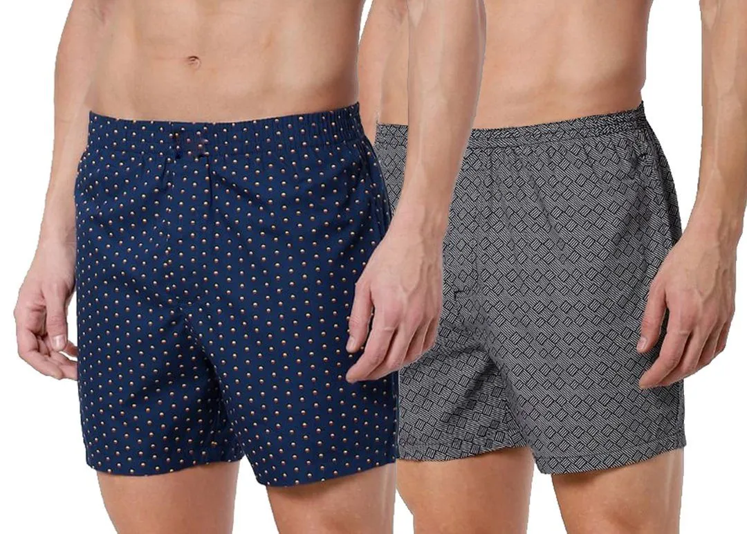 Romano nx Men's 100% Cotton Boxers/Shorts - Combo (Pack of 2)