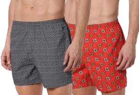 Romano nx Men's 100% Cotton Boxers/Shorts - Combo (Pack of 2)