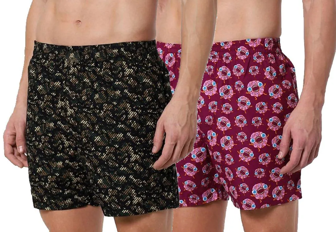 Romano nx Men's 100% Cotton Boxers/Shorts - Combo (Pack of 2)