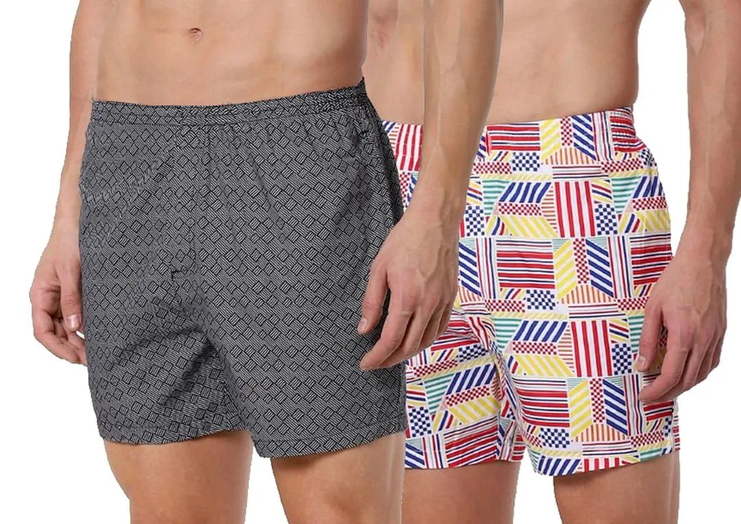 Romano nx Men's 100% Cotton Boxers/Shorts - Combo (Pack of 2)