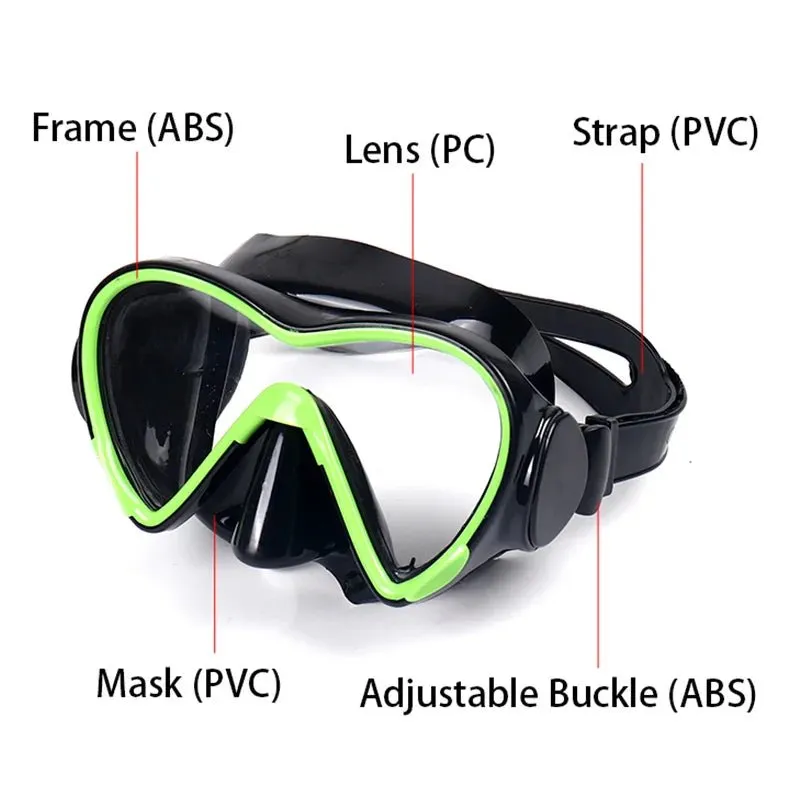 Scuba Diving Mask Ank Snorkel Diving Equipment Shockproof Anti-Fog  Underwater Snorkel Mask For Adult Swimming Goggles