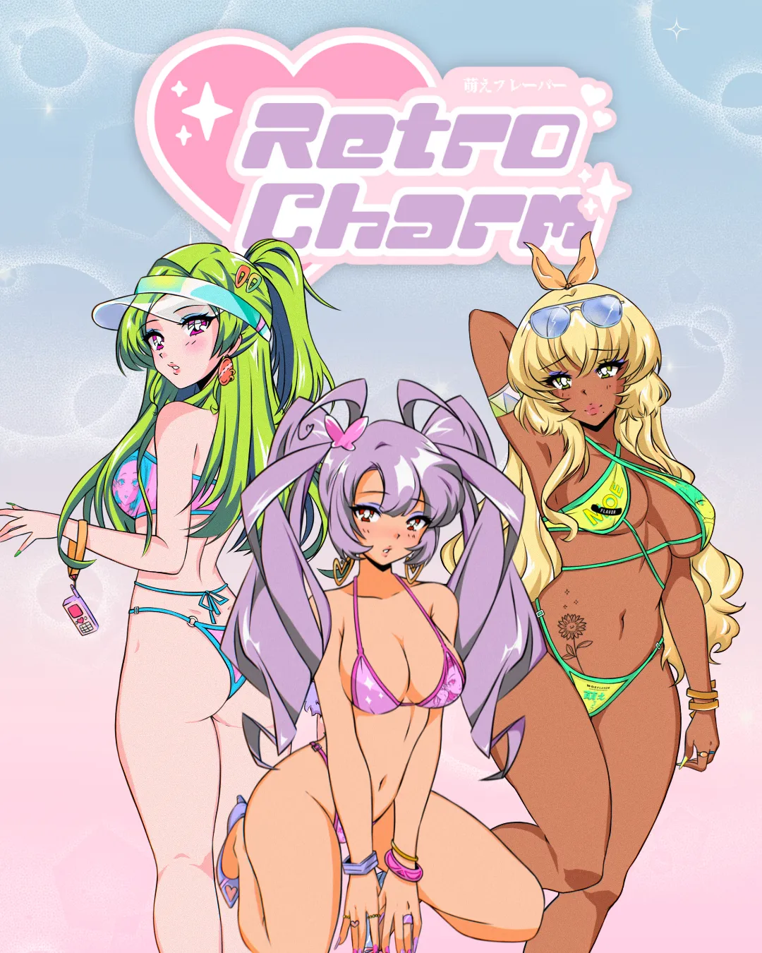 Sparkle - Retro Charm Anime Swimsuit