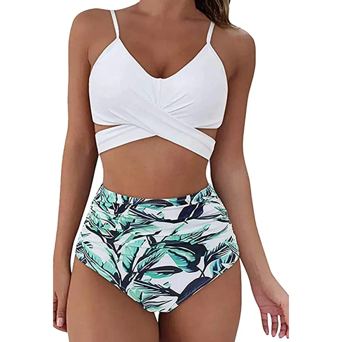 Summer Sexy High Waist Women Swimwear 2 Piece Swimsuit