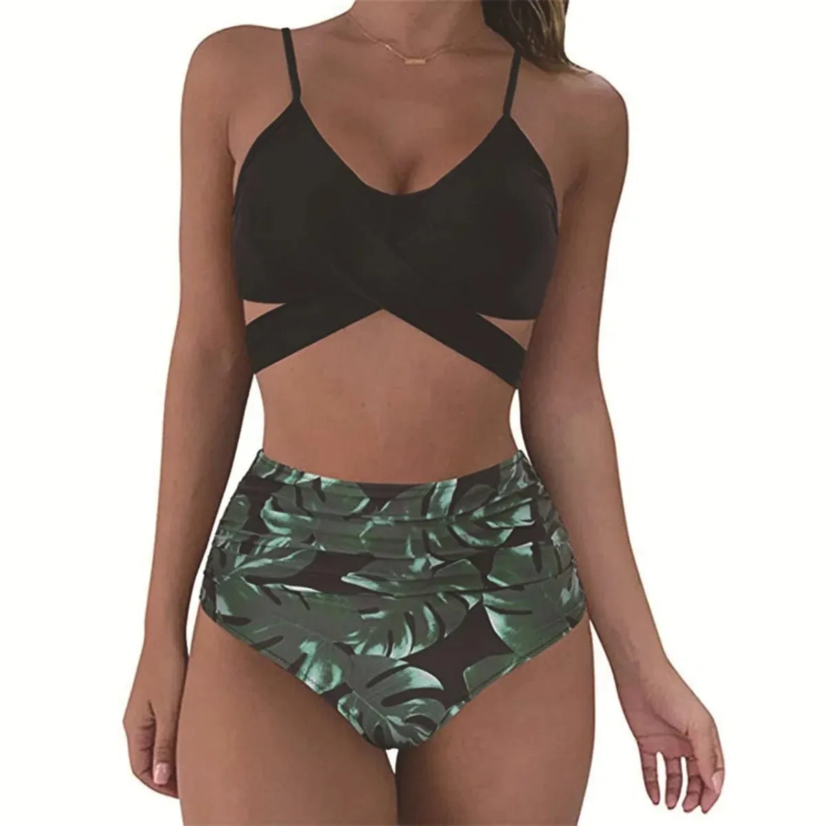 Summer Sexy High Waist Women Swimwear 2 Piece Swimsuit