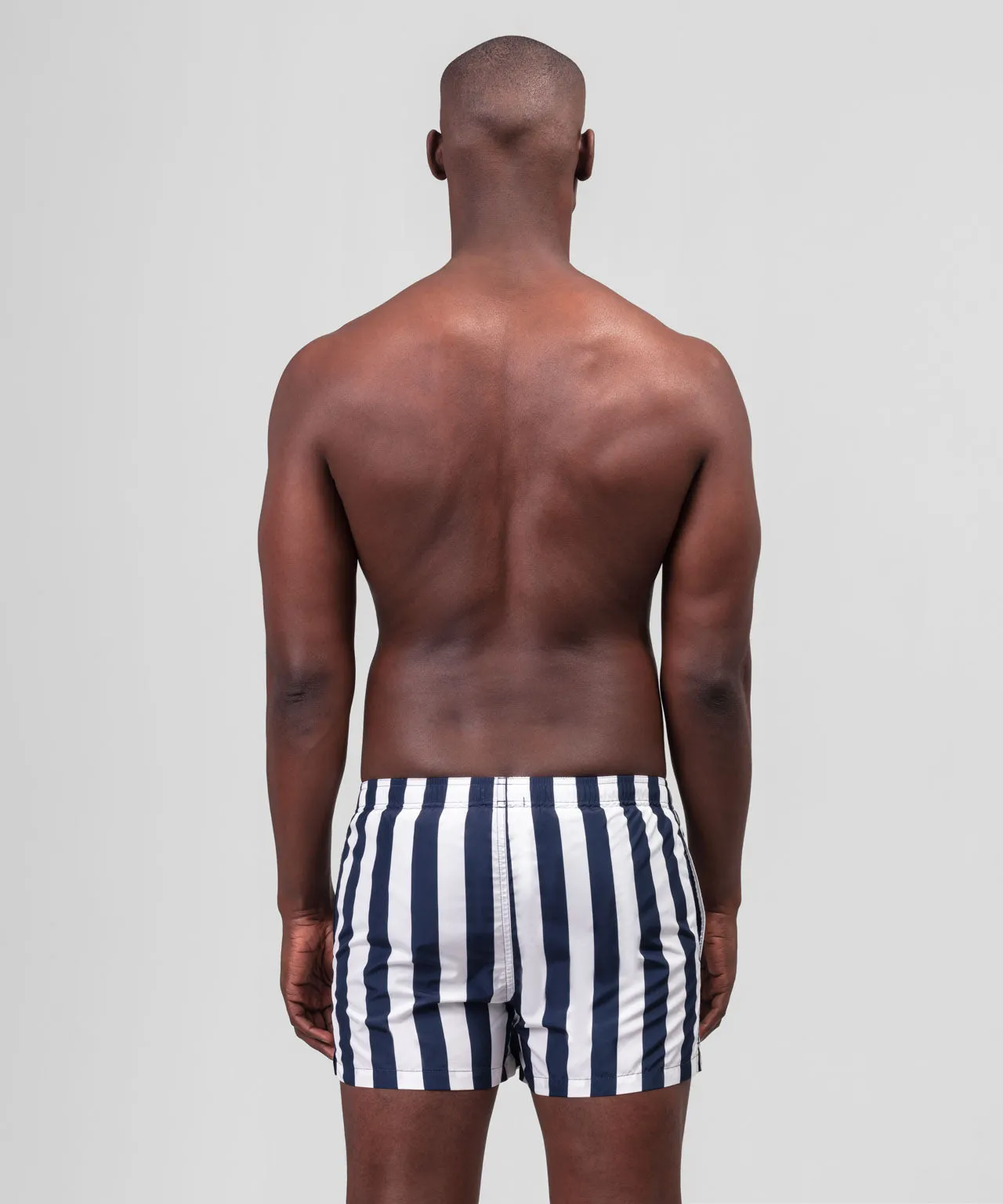 Swim Shorts Vertical Wide Stripes: Navy/White