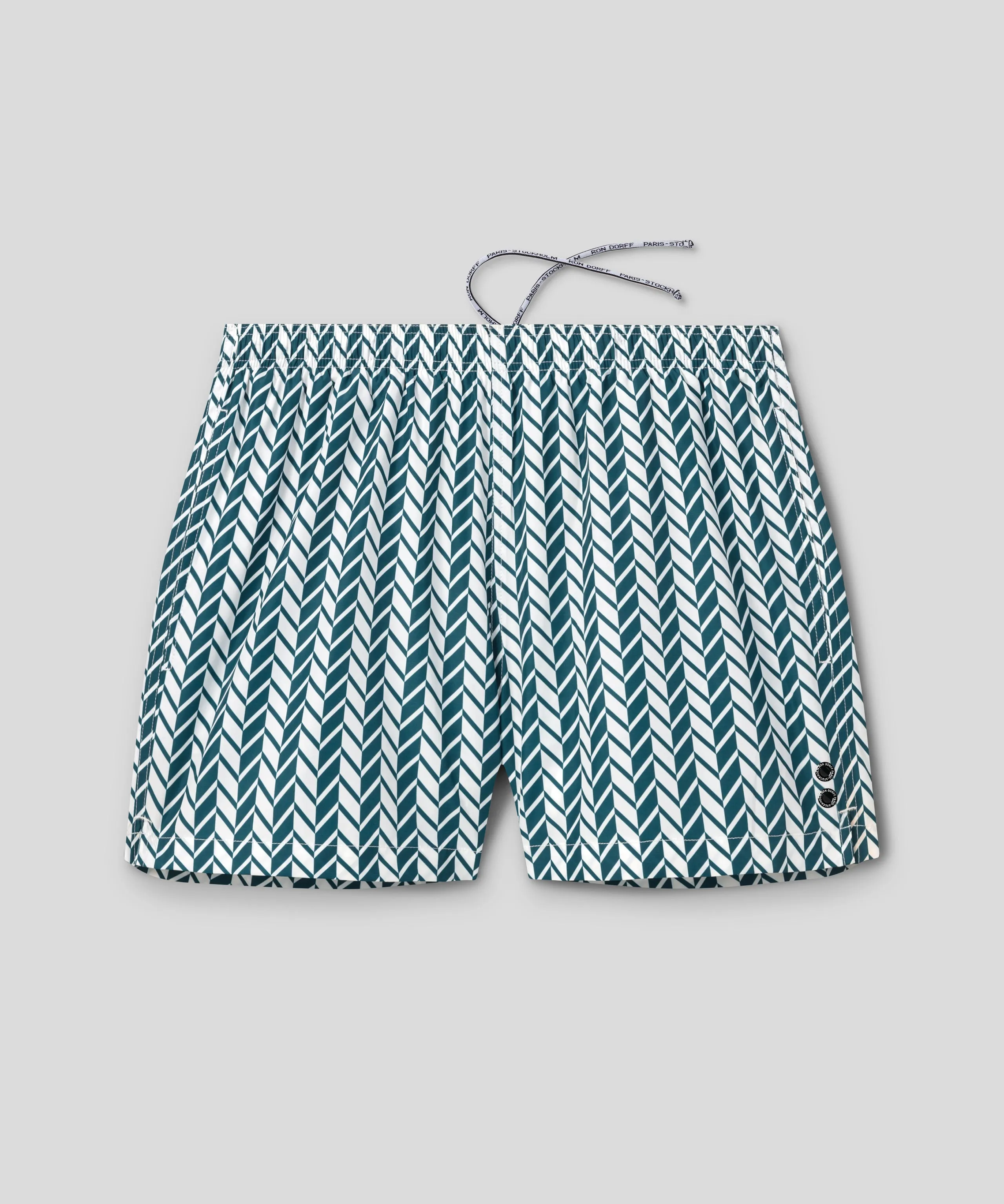 Swim Shorts w. Nordic Pattern: Pine Green