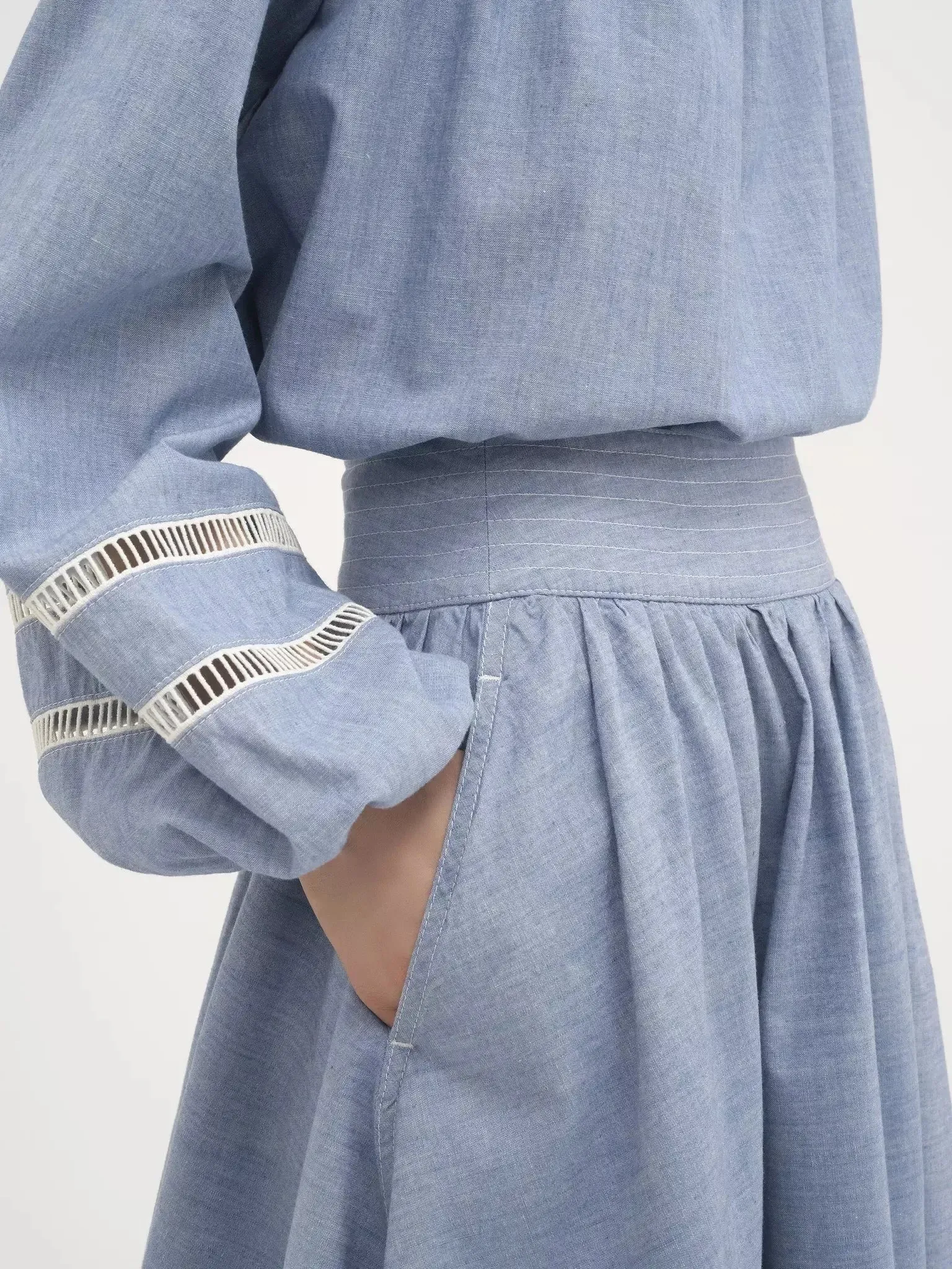 Women’s Cotton Denim Chambray Skirt