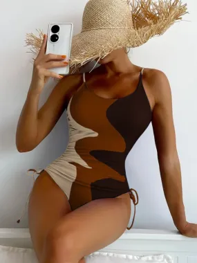 Women's Multi-Coloured One Piece Swimsuit