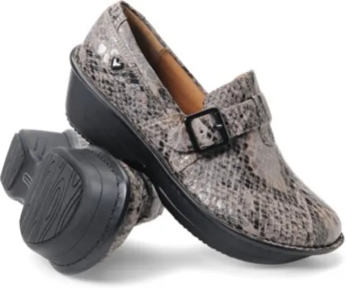 Women's Nurse Mates •Gelsey• Slip-on 7.5W Pewter Snake